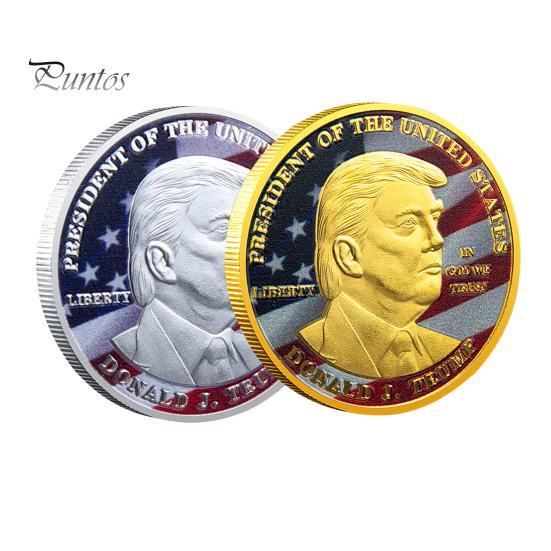 

2/10 шт. Пам’ятна монета MAGA з гордістю підтримує прихильників MAGA. Красива сувенірна пам’ять. Ідеальний подарунок. Предмет колекціонера американської історії. 2pcs золотистий/срібний