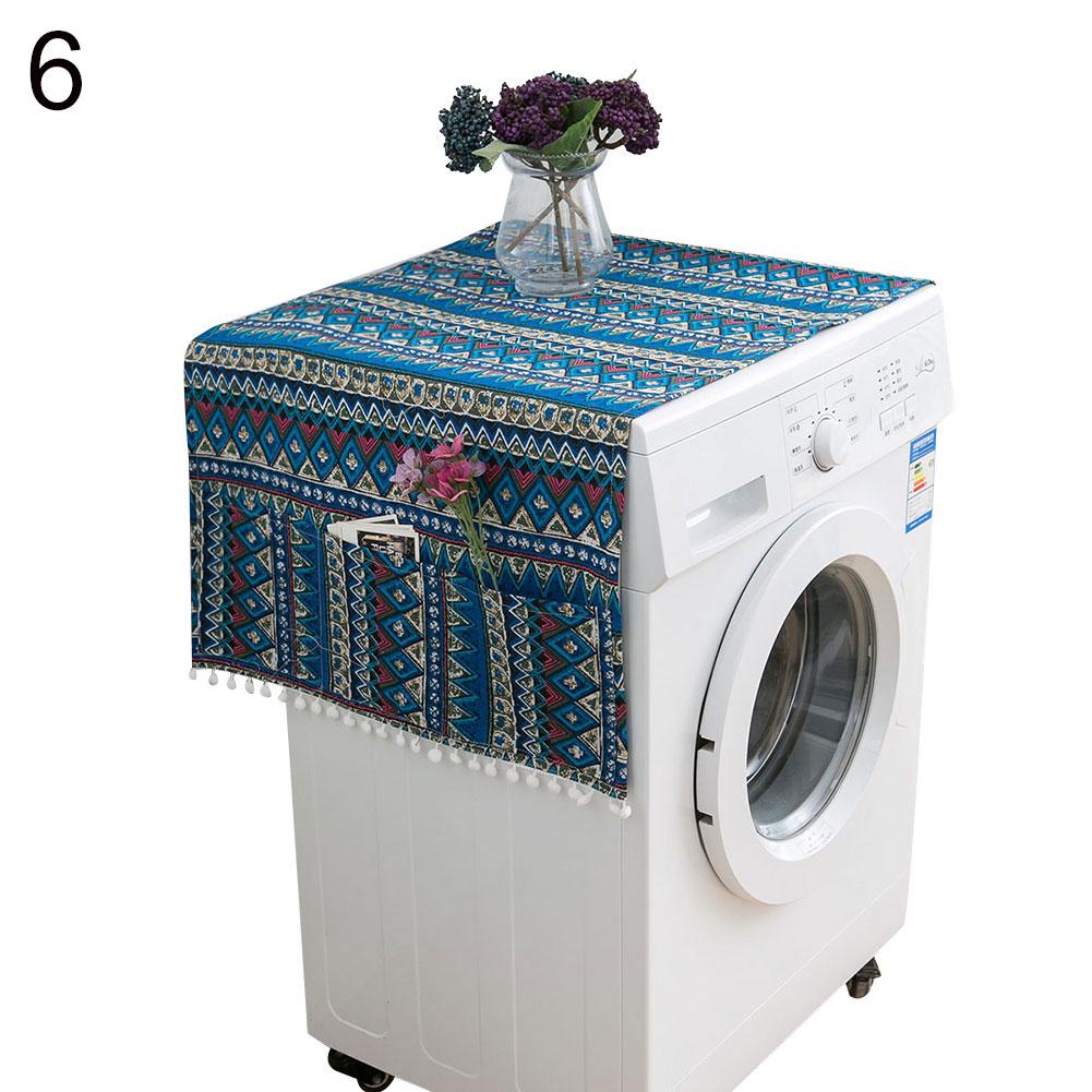 Yousheng Protector with Pocket Geometric Rhombus Washing Machine Refrigerator Dust Cover