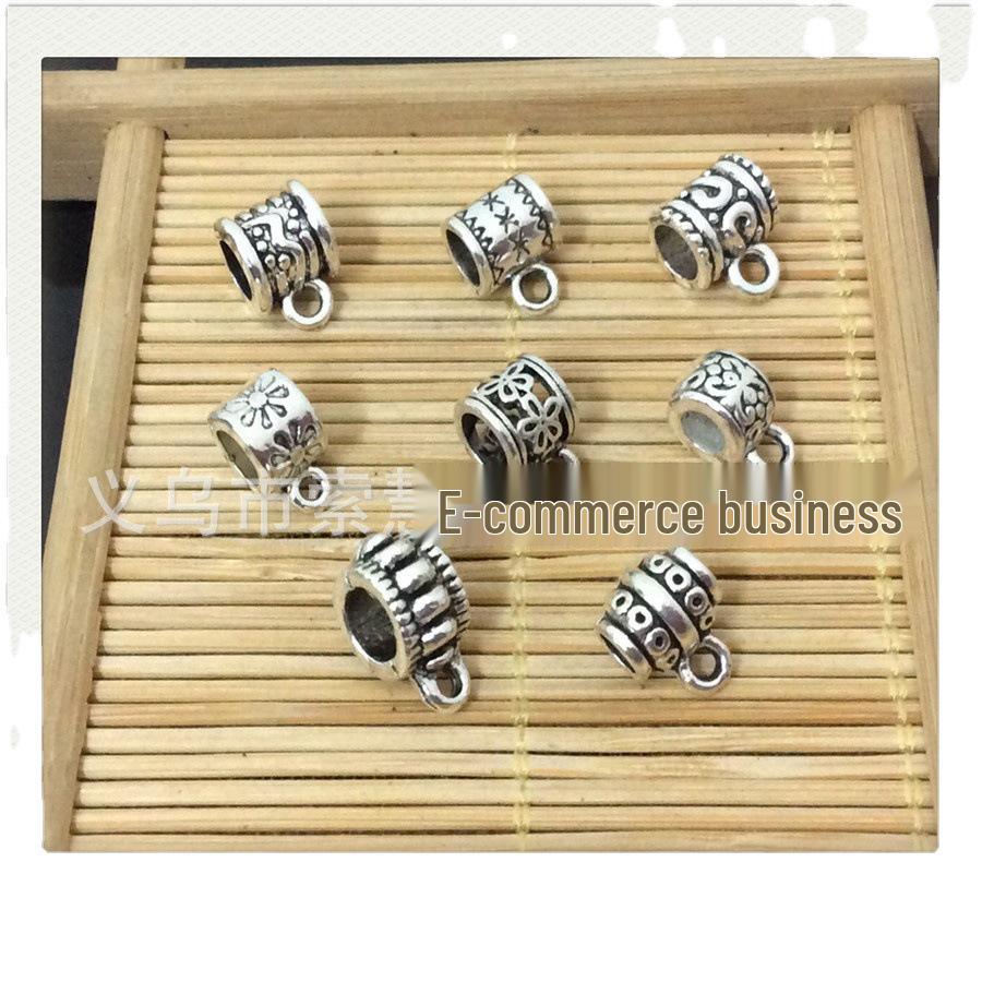 Tibetan Silver Retro Large Hole Three-Way Pendant Connector for Jewelry Model 2 - 100 pcs