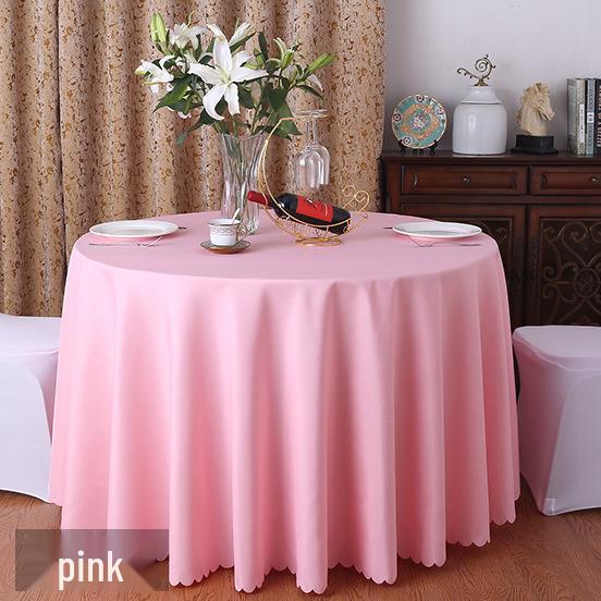 Runde rote Polyester-Tischdecke für Hochzeiten, Essen, Bankette, Hotel- und Restaurantgebrauch