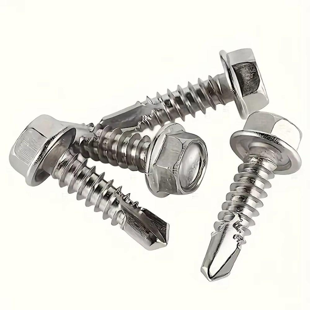 200pcs Flat Head Self-tapping Screws Cross Head Hardware Fastener Sheet Metal Screws  Wood