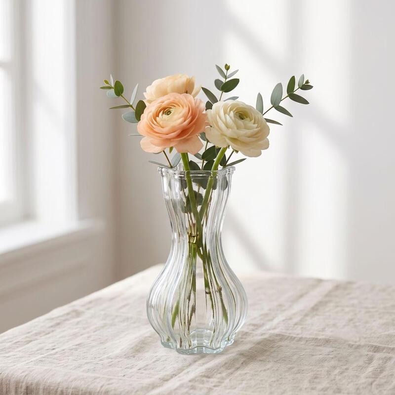 Shangqi Aesthetic Gradient Glass Flower Vase Set