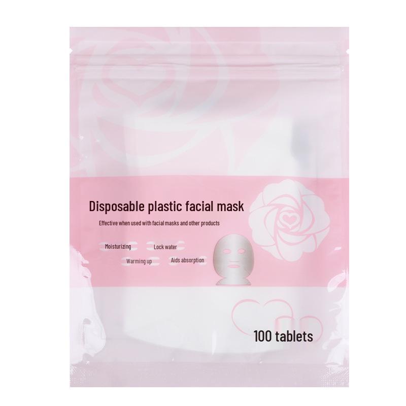 100-Piece Disposable PE Face Mask Cling Film Sheets