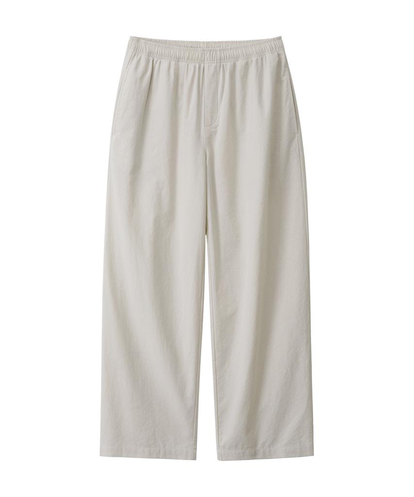 BRENSON Like Linen Loose Fit Elastic Waist Pants ( 5 Colors )