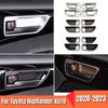 For Toyota Highlander Kluger XU70 2020 2021 2022 2023 Car Interior Door Handle Bowl Cover Trim ABS Plastic Auto Accessories 4pcs