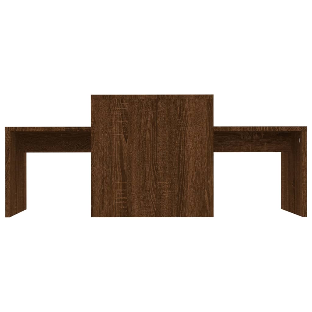 Vidaxl Coffee Table, Brown Oak 100X48X40 Cm Wood-Based Material