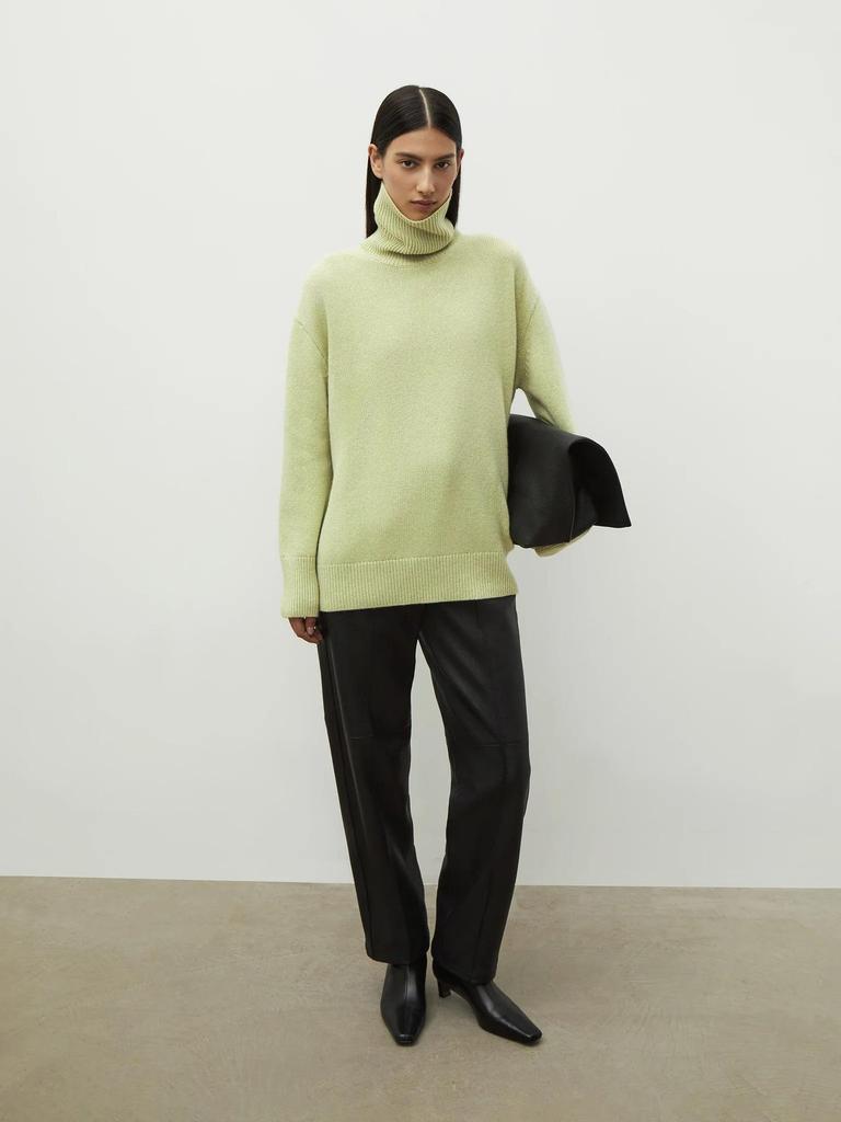 094 European & American High Neck Sweater: Women's Loose Knit for Autumn/Winter
