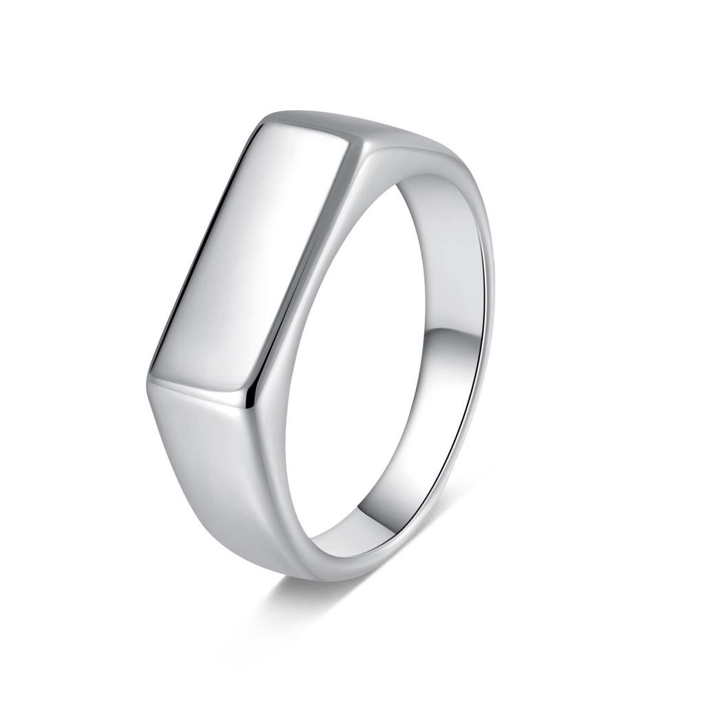 Cross-border Hot Sale Square Hammered Texture Ring Set: Simple Daily Commute & Outdoor Sports Finger Rings