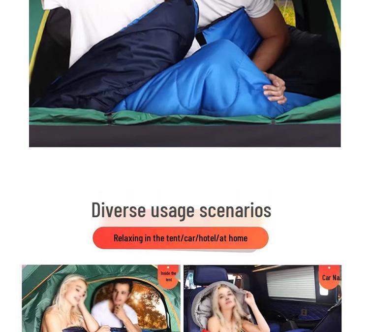 1.8kg Portable Outdoor Winter Sleeping Bag - Thickened, Warm, and Versatile for Camping, Travel, or Nap Quilt