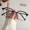 New Fashion Women'S Eyeglasses Frame  Material Semi-Rimless Eyeglass For Men Blue Light Blocking Man Glass