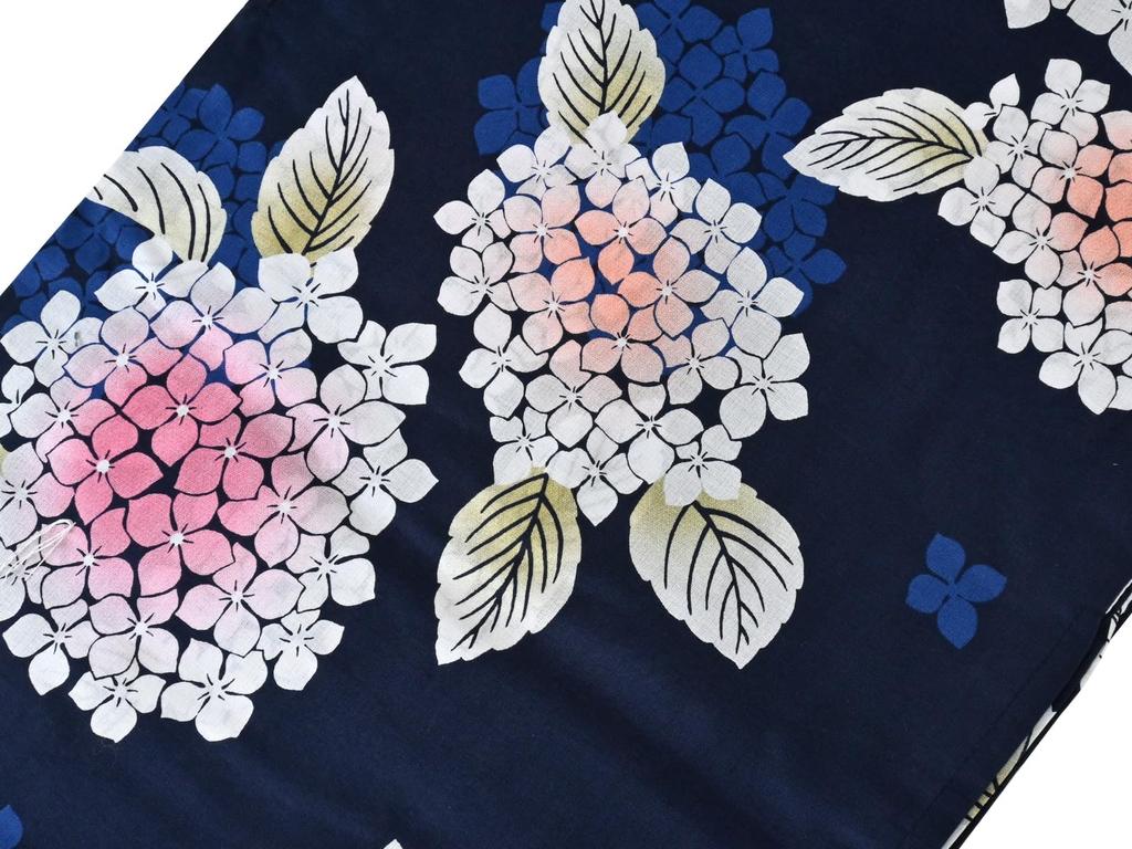 [SAKIKU-EN] A ready-made yukata and easy-to-wear obi set (navy blue) - Choose your favorite color (pattern is random). A perfect gift