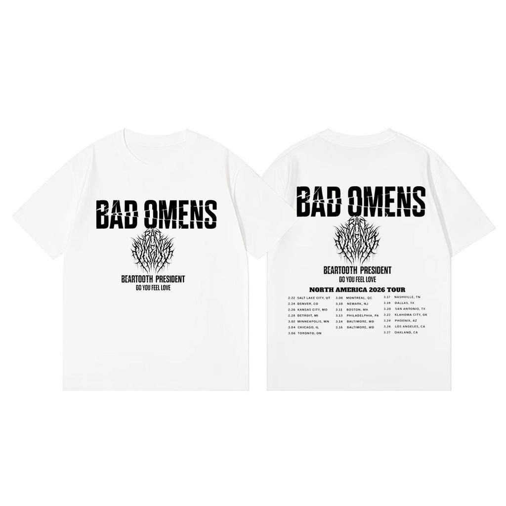 Bad Omens Do You Feel Love Tour 2026 Tshirt Men Women Fashion Rock Short Sleeve T Shirts Summer Casual Loose Cotton Tshirts
