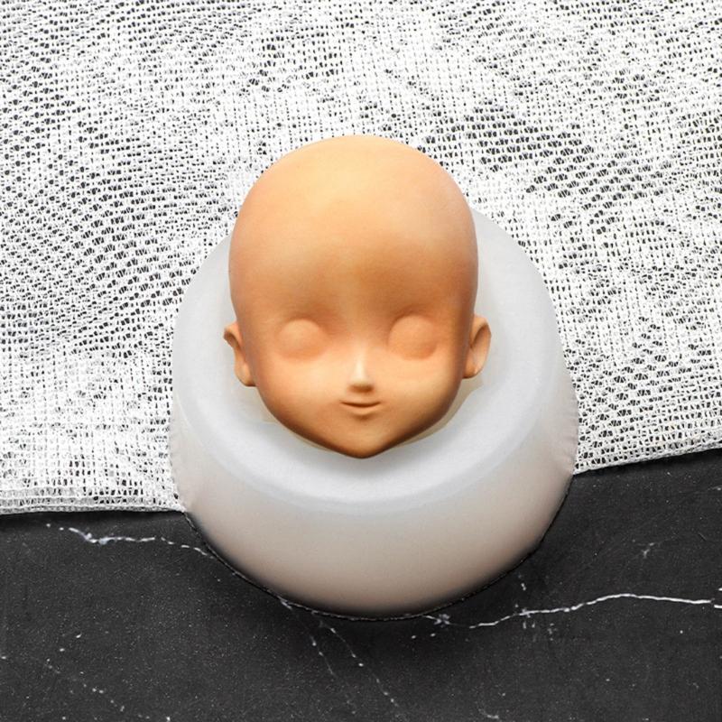 3D Dolls Head Baby Face Mold Silicone Cake Mold Model Handmade Soap Clay Plaster Mold Fondant Chocolate Sugar Craft Mold