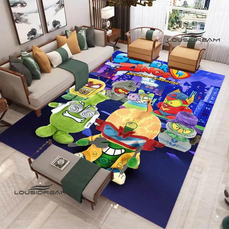 Cute cartoon Super Zings printed carpet Non-slip carpet Yoga mat door mat photography props kitchen mat area rug birthday gift