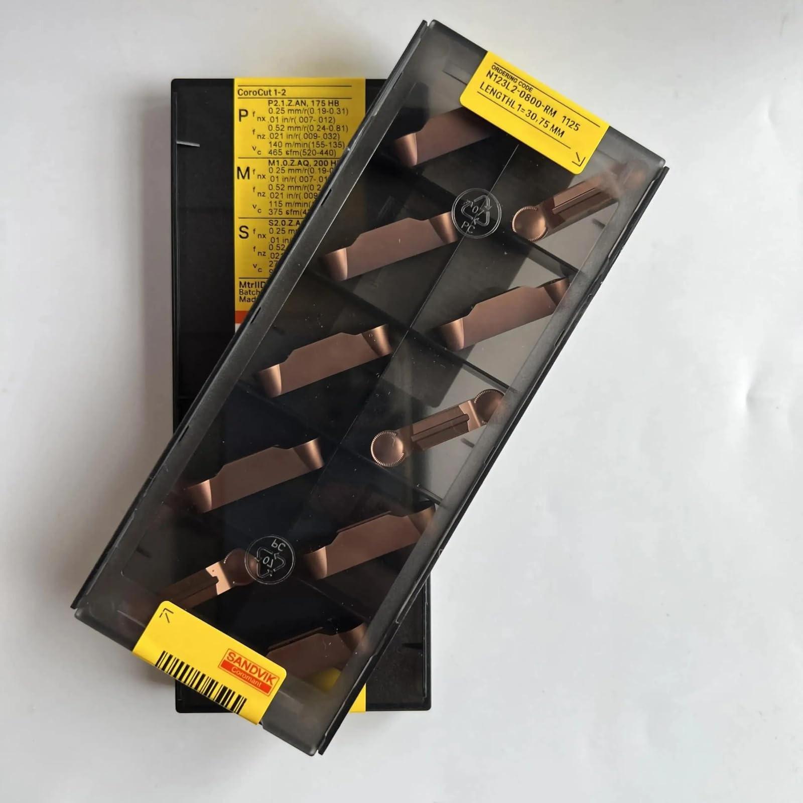 

Original Sandvik / N123L2-0800-RM 1125 / CNC lathe carbide blade 10 PCS