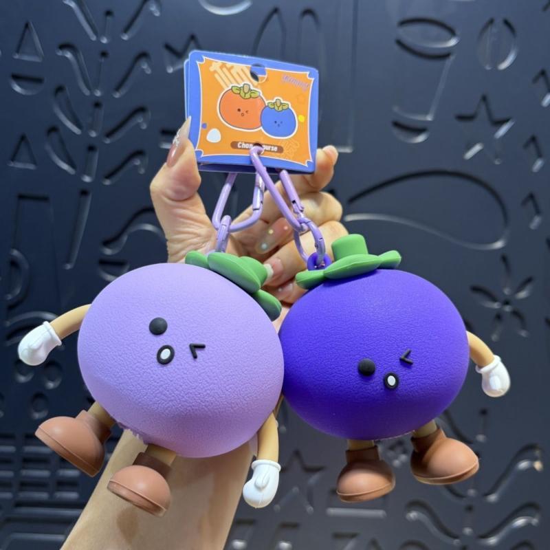 Cartoon Cute Fuits&Vegetables Pvc Portable Coin Purse For Going Out, Headphones, Mini Bag, Backpack Pendant, Gift Toy