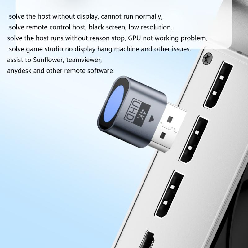 Wide Compatibility DP/Mini DP Virtual Screen Solution EDID Emulator For Debugging And Remote Work Environment