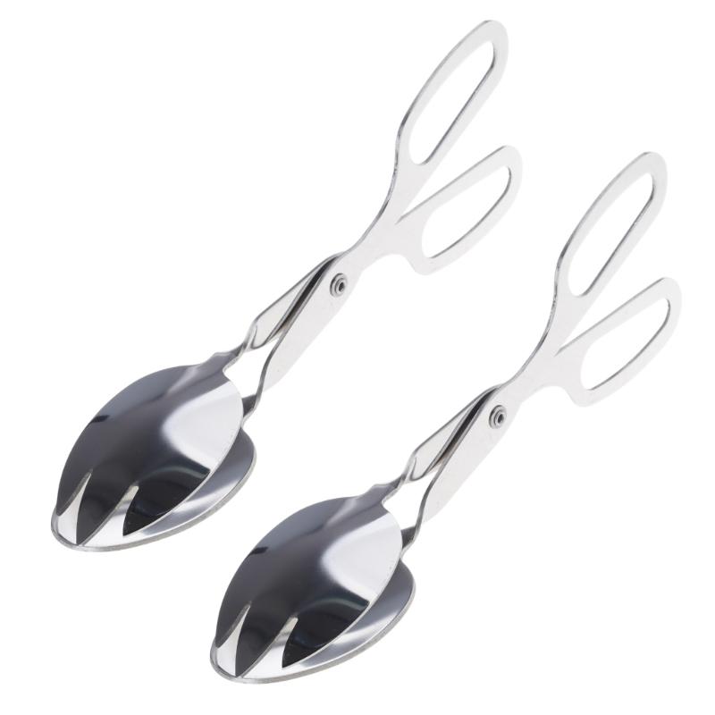Salad and Cake Serving Tongs with Scissor Mechanism Salad Tongs Suitable for Comfortable Operations Various Setting