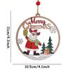 1/10pcs Double-Sided Christmas Ornaments Home Decor Blank DIY Pedants Santa Claus Snowman Xmas Tree Hanging Party Supply
