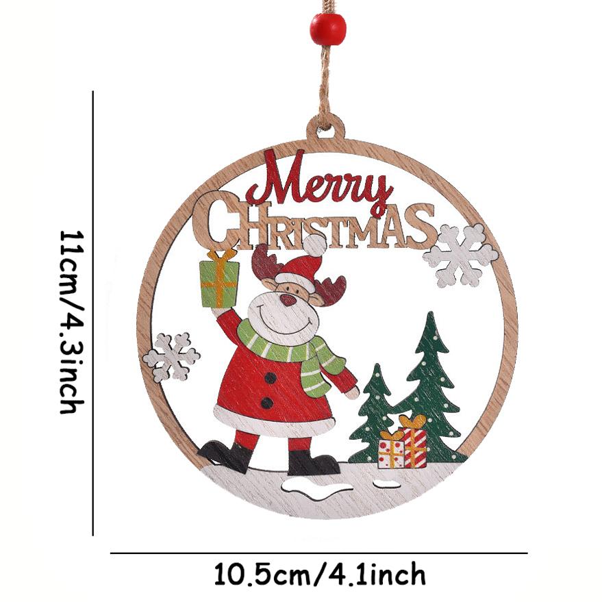 1/10pcs Double-Sided Christmas Ornaments Home Decor Blank DIY Pedants Santa Claus Snowman Xmas Tree Hanging Party Supply