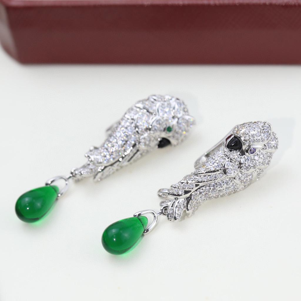 Leopard Diamond Studded Earrings Round  Hot Selling, Highest Version On the Market Original Asian Gold Material Non-allergenic Material for Daily Wear