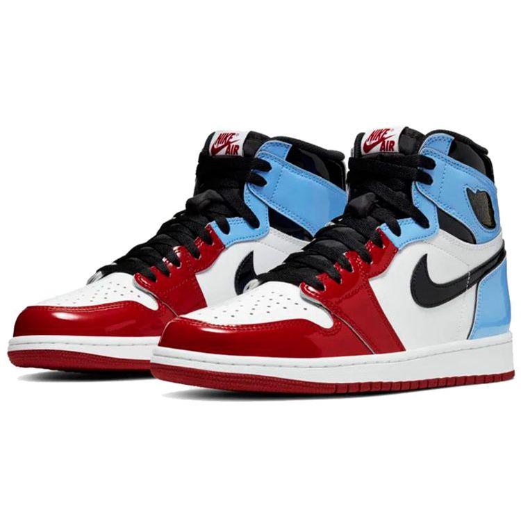 Air Jordan 1 Retro High OG Fearless Unisex Spor Ayakkabı Beyaz Üniversite-Mavi-Varsity-Kırmızı-Siyah CK5666-100