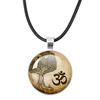 New Necklace Mandala Art Picture Rope Chain Glass Pendant Necklaces Sacred Geometry Yoga Om Fashion Jewelry Gift