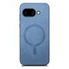 For Google Pixel 9a Leather Back Case Compatible with MagSafe Skin-touch Phone Cover