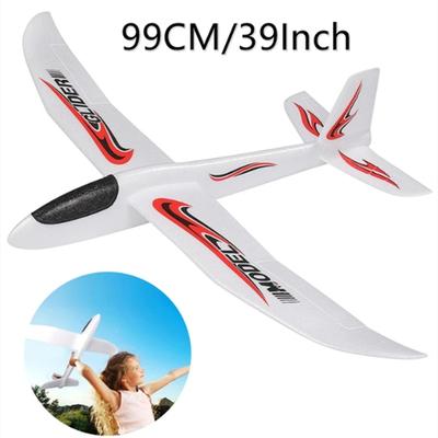 48/99CM Grande Aeroplano Aliante in Schiuma Aerei da Lancio a Mano Giocattolo da Esterno 2 Modalità di Volo Giocattolo Volante per Bambini Bomboniere per Festa di Compleanno