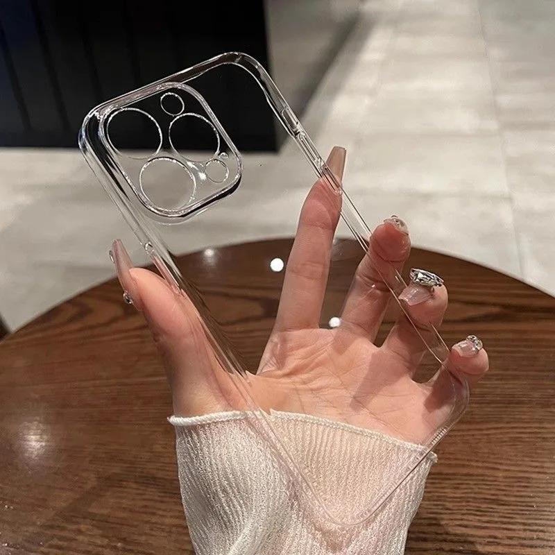Transparente Harte PC-Kunststoff-Handyhülle Für iPhone 17 16E 16 15 14 PLUS 13 12 11 17 Pro Max MINI Linsenschutz Klare Hülle