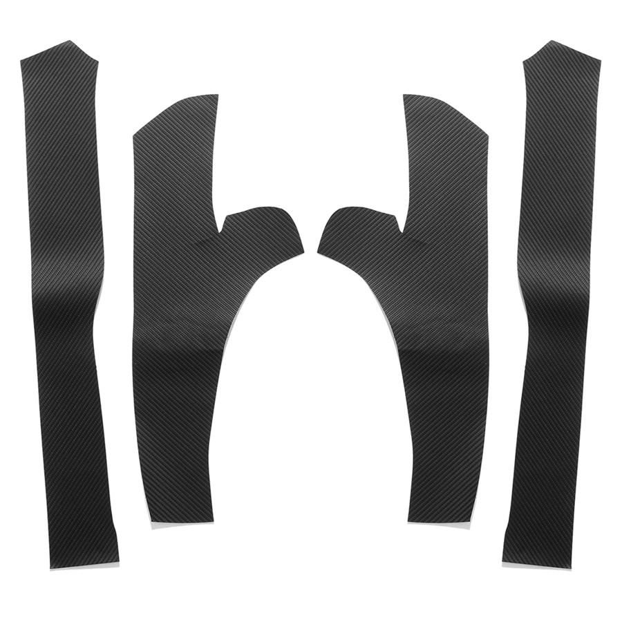 

4x Door Sill Protective Cover Leather Front Rear For 2017-19 Tesla Model 3 Car