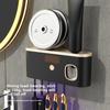 5-Schlitz Smart Zahnbürsten-Sanitizer mit automatischem Zahnpasta-Spender, langlebigem Kunststoff, USB-wiederaufladbarer Batterie, moderner Badezimmer-Organizer