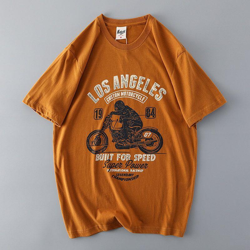 Trendy Retro Cotton Base Shirt Export Short Sleeve T-Shirt