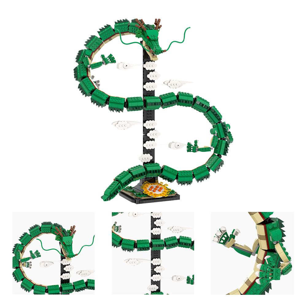 MOOXI Anime Series MOC Bricks BrickHeaded Figure Loong DIY Adult Building Blocks Set Model Kids Education Toys For Children Gift