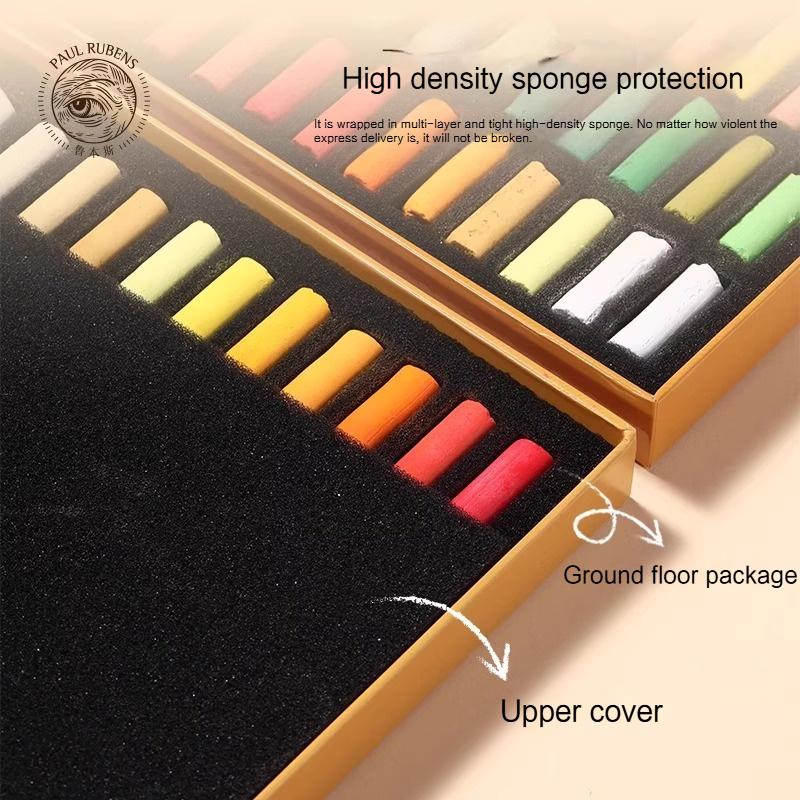 24/36/48Color Handmade Soft Chalk Pastels Set for Artist Graffiti Drawing Coloring Art Stationery Supplies Overlapping Non Toxic