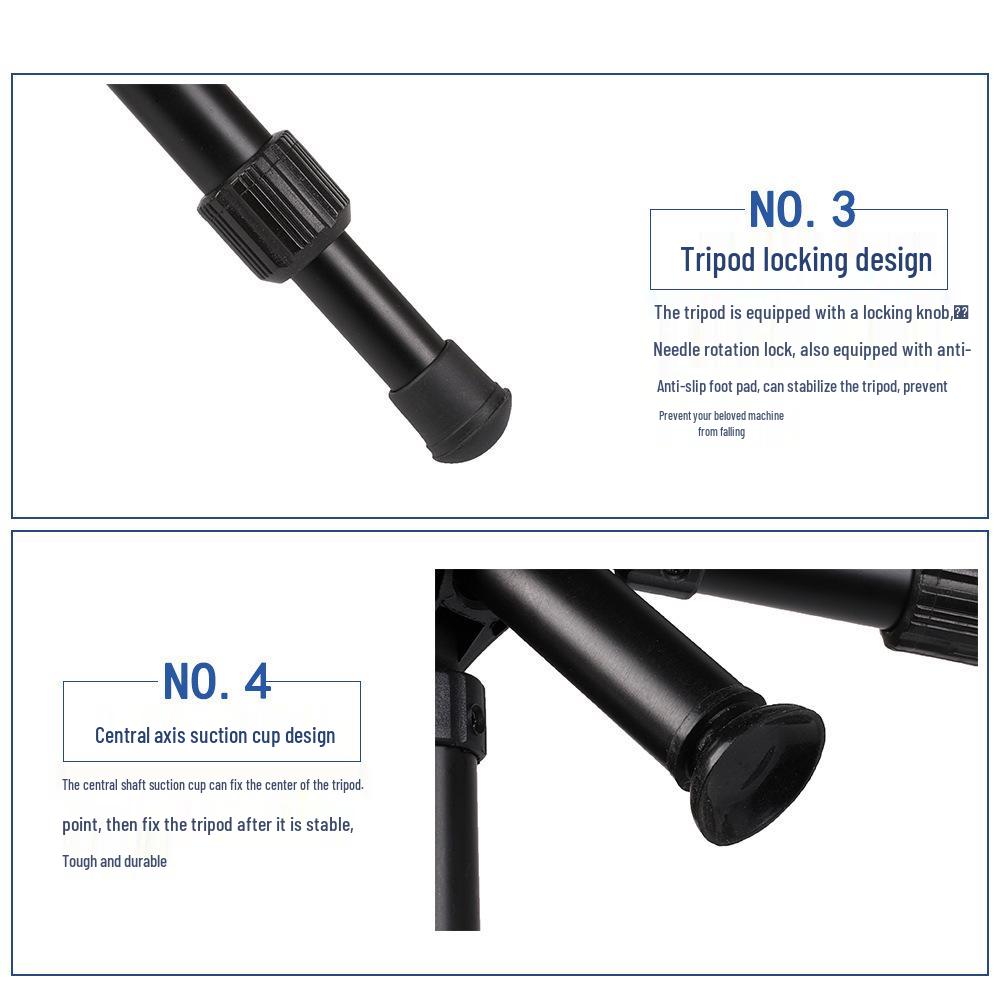Universal Three-Jaw Portable Monopod Projector & Phone Stand with Fill Light.