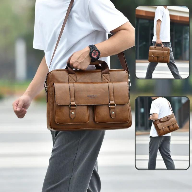 Men's bag luxury designer handbag large capacity briefcase 15.6-inch laptop bag men's travel crossbody bags shoulder bag