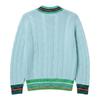 Lacoste Mens Cable Knit V Neck Sweatshirt