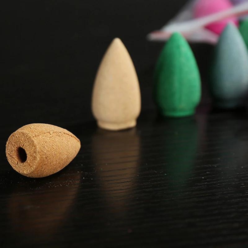 50Pcs Smoke Backflow Incense Cones Household Natural Reflux Tower Incense Jasmine Tea Cone Incense Room Fragrance Bulk Sale