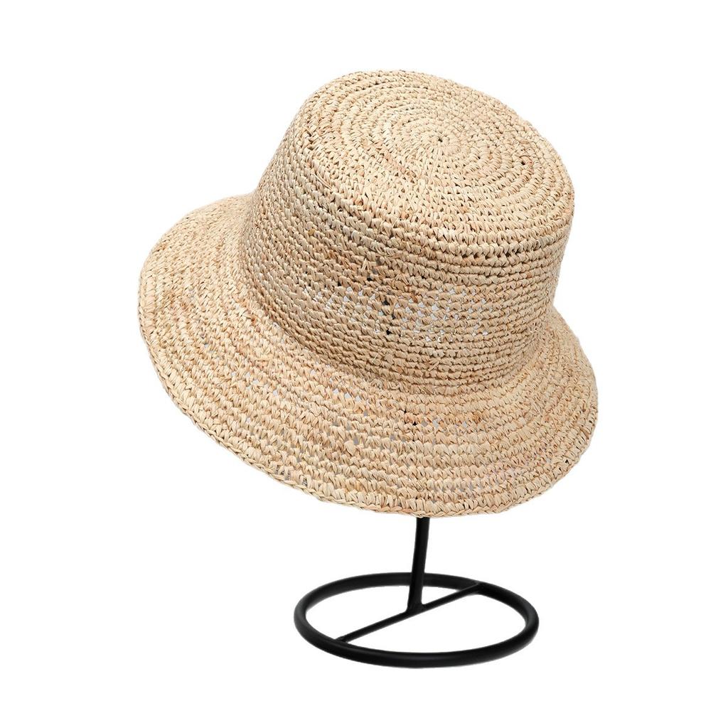 High quality thin Lafite straw visor straw hat straw hat bucket hat foldable seaside vacation big eaves sun protection hat