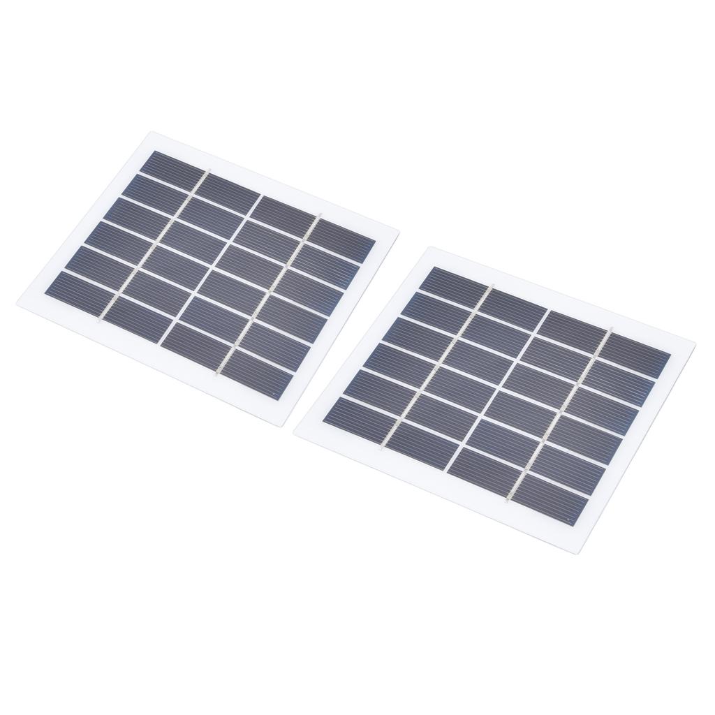2 Pcs Portable Solar Panel 2W 6V Mini Solar Cells High Conversion Efficiency for Household Lighting