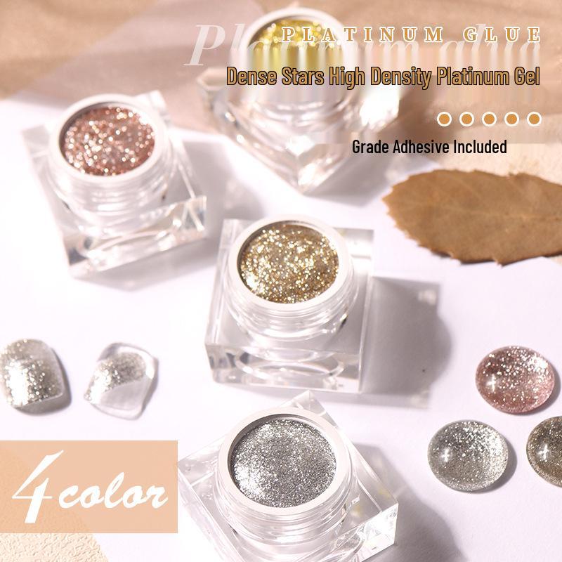 

Anna Nail Starry Platinum Glitter UV Gel Polish