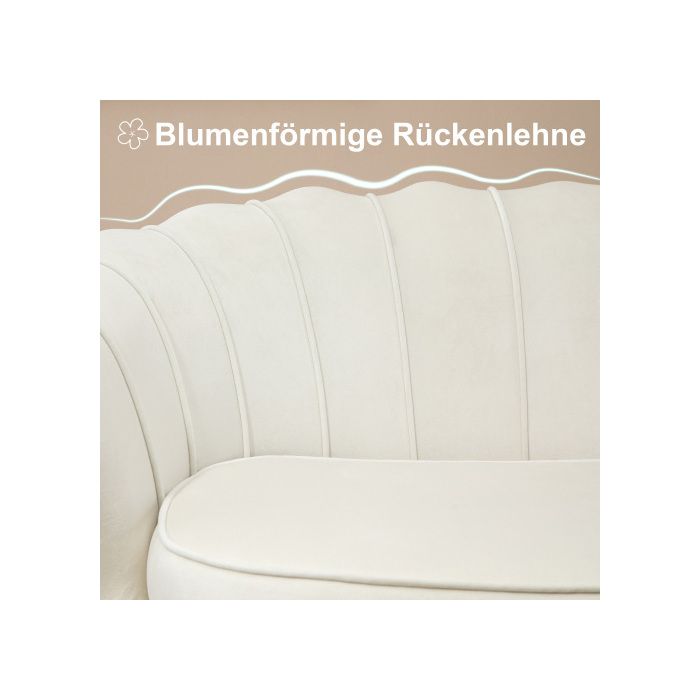 Canapé 2 places - MUVOE - Vintage - Rembourré - Acier galvanisé - Charge 150 kg