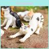 Mini Cat Figurine Set With Realistic Plastic Design For Collectors And Cat Enthusiasts