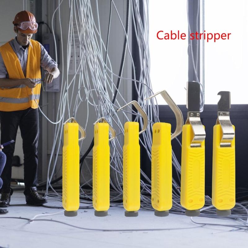PVC Cable Stripper Round Cable Stripper ABS Constructions for Precise Insulation Removal With Adjustable Cutting Depth