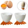 1/2/4 Stück Huhn hochfüßiger Eierbecher aus Kunststoff Eierablage Niedlich und kreativer Frühstücks-Eierbecherhalter Küchenzubehör