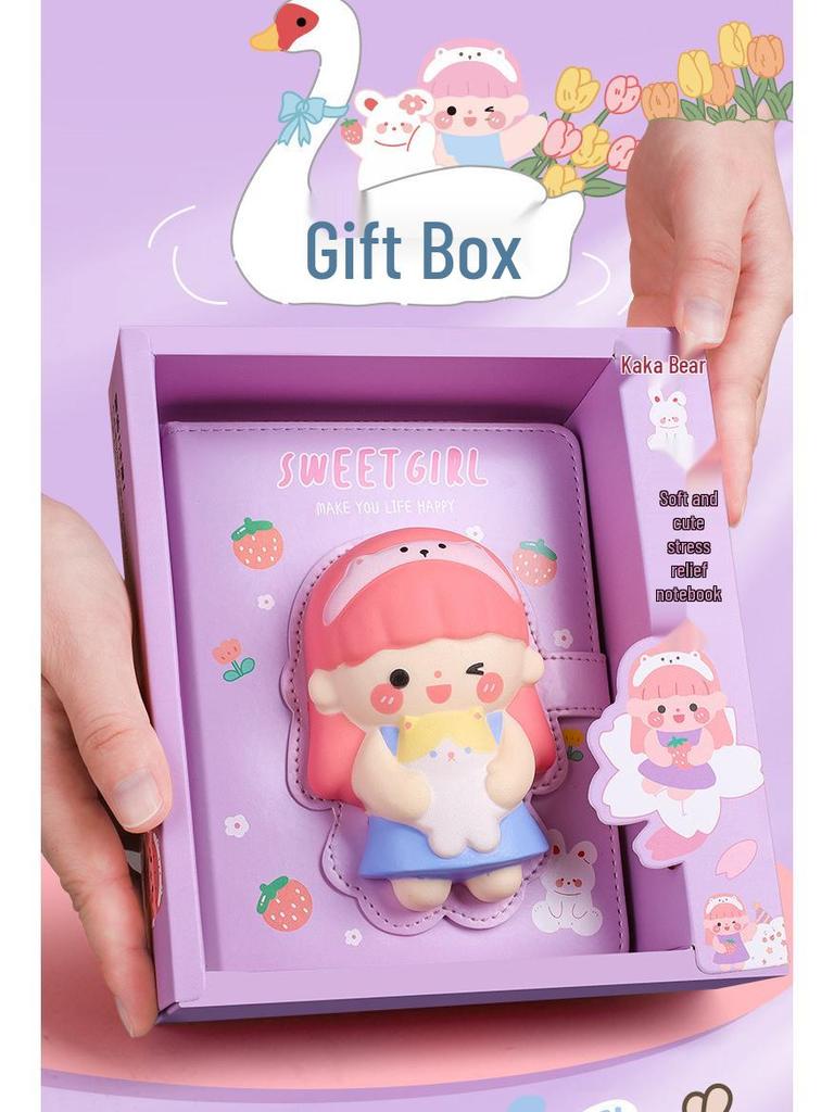 Kaba Bear Cute Cartoon Decompression Notebook for Students