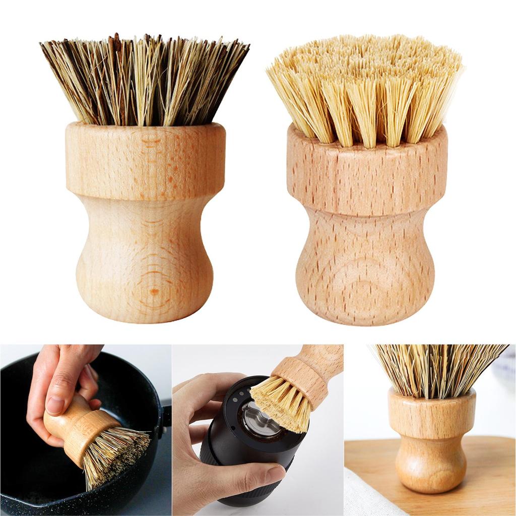 Cleaning Brush Round Japanese Scrub Brush Palm Brush for Espresso Machine