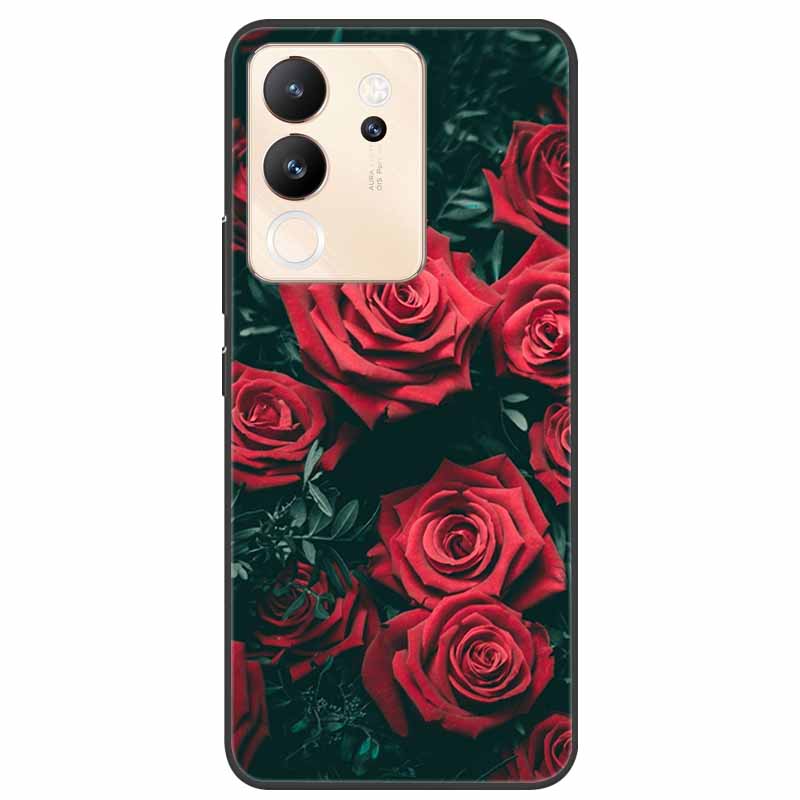 For Vivo V30 Lite Case 6.67'' Silicone Painted Soft TPU Protective Cover for Vivo V 30 Lite 5G Phone Cases V30Lite V2314 Cartoon