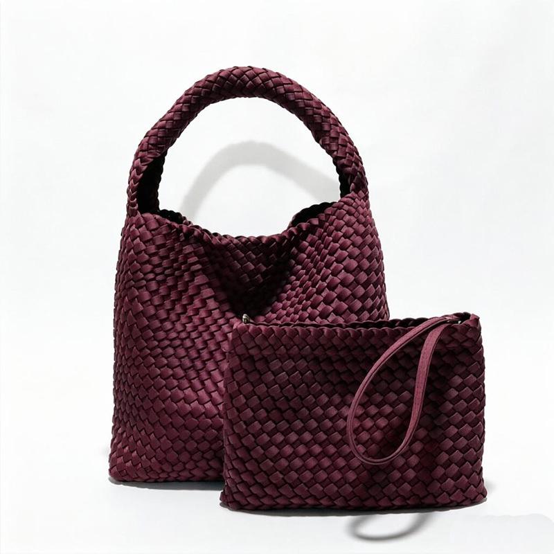 Borsa tote grande capienza per mamma e bambino intrecciata a mano - Borsa morbida e alla moda per le mamme
